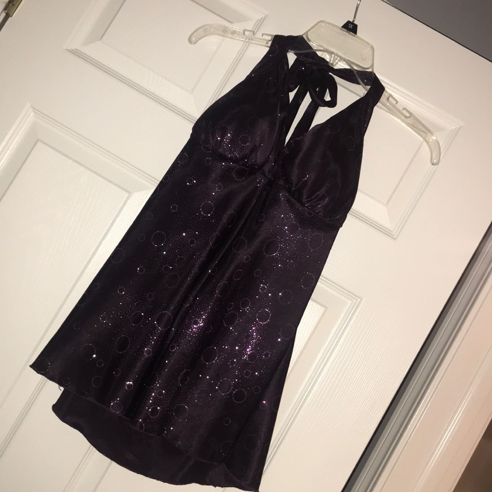 This is a dark purple top.